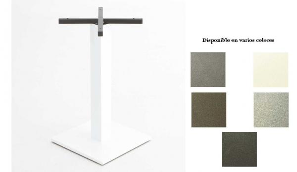 Pie de mesa cuadrado aluminio pintado