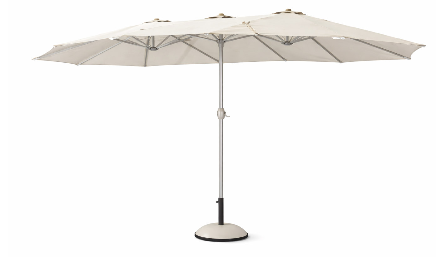 Parasol doble de hosteleria rectangular
