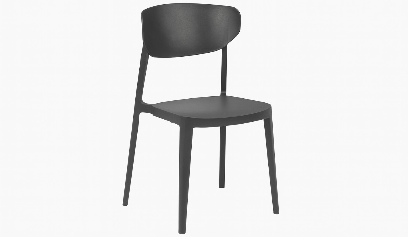 Silla de polipropileno con fibra de vidrio sin brazos