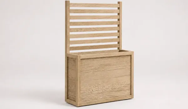 Separador de PVC reciclado con macetero