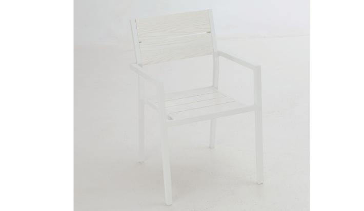 Silla aluminio blanca apilable