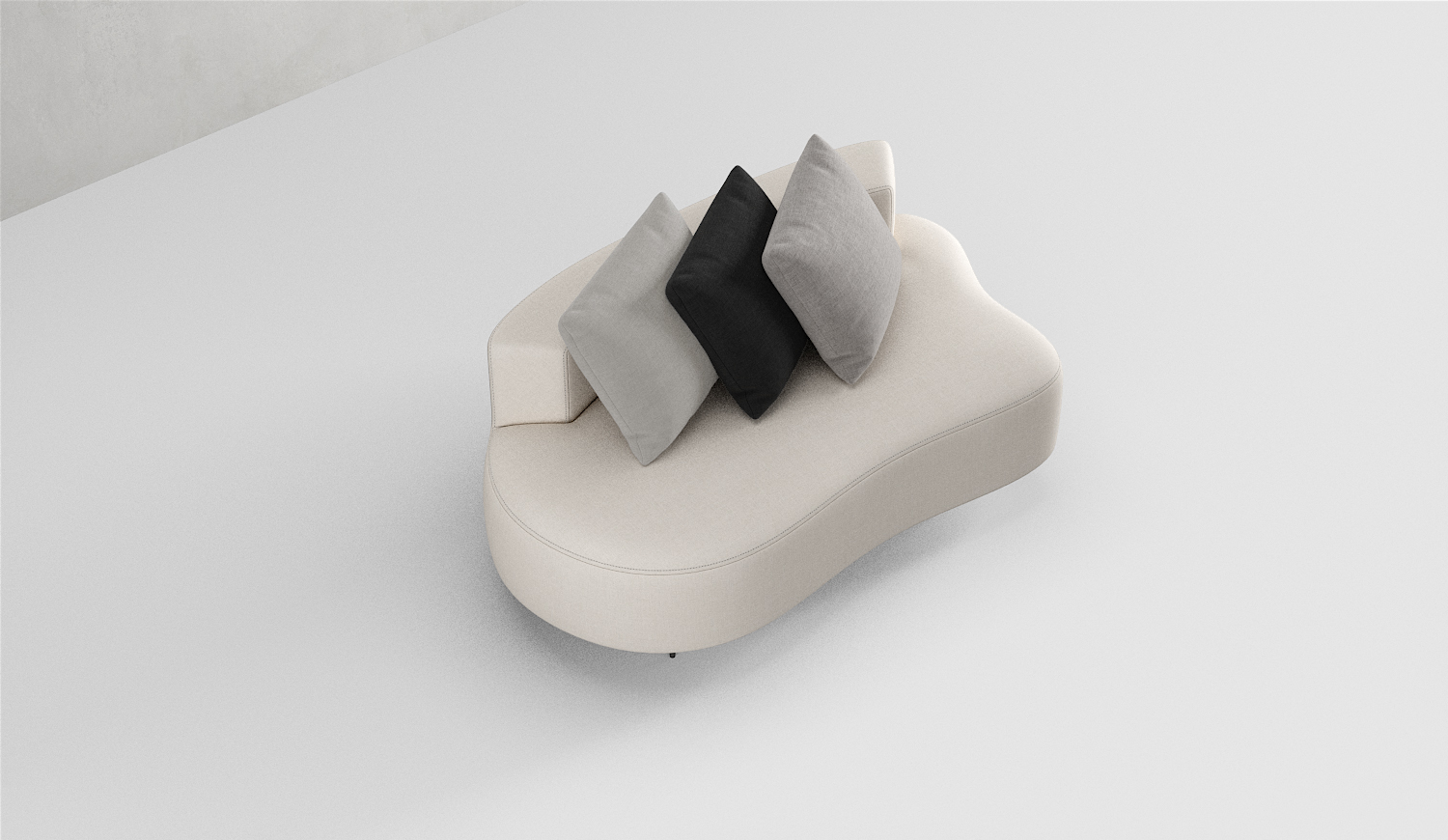 Sillón exterior para hostelería curvado 172 ancho x 98 profundo Izquierdo