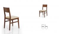 Silla tapizada de madera de haya