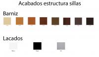 Silla tapizada de madera de haya sin asientos
