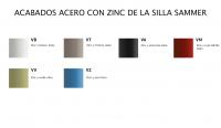 Silla con brazos de acero de gran calidad para exterior