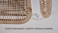 Sillón de aluminio y cuerda trenzada