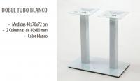 Pie mesa rectangular en fundición de HIERRO doble