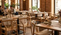 Silla de madera de haya con asiento waterproof