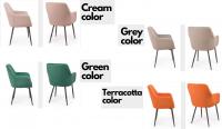 Sillón tapizado para restaurantes y bares con tela waterproof
